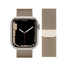 1条男女通用米兰尼斯不锈钢表带，兼容 45mm、44mm、40mm、49mm、46mm、41mm、38mm、42mm，Series 1-11，Ultra，时尚磁吸表带 - 38/40/41/S10-42mm - 查看 29