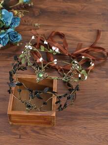 1件手工月亮仙子皇冠 - 森林仙子头饰，适合女性、女孩、文艺复兴时期、万圣节服装、摄影 - 彩色 - 查看 8