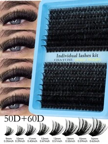 320 cụm mi giả tự làm, nhiều kiểu dáng 10D-100D, độ cong D, 9-16mm, nối mi cá nhân tự làm, mềm mại, tự nhiên, có thể tái sử dụng, phù hợp cho sử dụng tại nhà, đi chơi, sinh hoạt hàng ngày, đám cưới, hẹn hò, tiệc tùng, lễ hội âm nhạc và du lịch. - Màu xanh lam - Xem 6