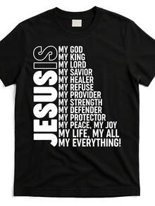 Jesus Life All Everything T-Shirt - Hitam - View 1
