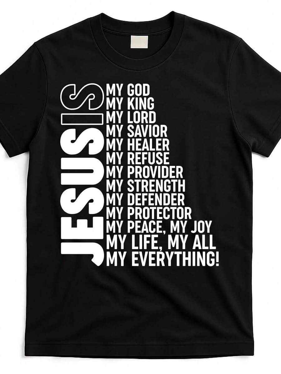 Jesus Life All Everything T-Shirt - Hitam - View 1