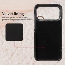 1 pezzo Custodia portafoglio a tracolla di alta qualità con grana di litchi, slot per schede, catena di perle, supporto, antiurto e resistente ai graffi, compatibile con iPhone 17 ProMax/17/17 Pro/Air/16 ProMax/15/14/13/12/11 e serie A16, versione internazionale, non la versione domestica - nero - Visualizzare 9