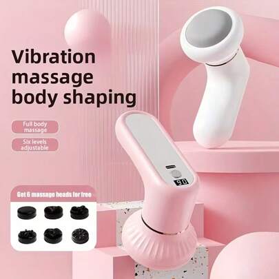 The Latest Portable Home Fat Pusher, Multi-Functional Beauty Massager, 5 Massage Heads, Handheld Portable Massager Effectively Relaws Muscles, Relives Stress, Burns Body And Abdominal Fat, Shapes A Good Body, The Best Choice For Home And Gift Selection, New Year's Day Gift