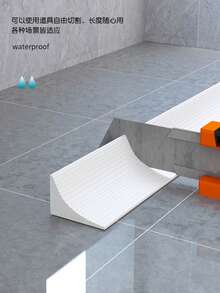 1pc Silicone Self-Adhesive Kitchen Sink Edge Water Stopper, 1m/2m Bathroom Vanity Countertop Water Barrier, Home Use Self-Adhesive Water Stopper - Multicolor - View 5