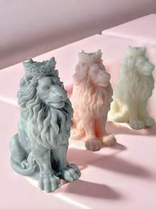1pc Lion Shaped Silicone Candle/Soap Mold, DIY Craft Supplies For Making Soy Wax Candles, Scented Candles And Handmade Soaps
