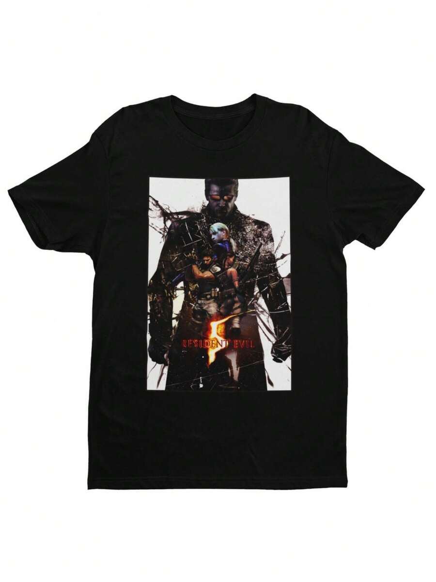 Albert Wesker Uroboros Residence Evil V Premium Unisex T Shirt Key Art - 黑色 - 查看 1
