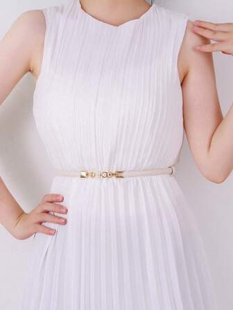 1 st. Dammode, justerbart midjebälte med multifunktionsspänne och pärlspänne, lämpligt för vardagsbruk