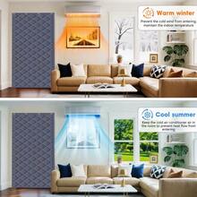 AIYYIPA 1pc Thermal Insulated Door Curtain, Winter Eyelet Porch Cover, Windproof & Warm, Cold & Heat Protection, Oxford Cloth, Thick Cotton Fiber, Single Panel Door Divider Blanket, Suitable For Winter Cold, Living Room, Garage, Bedroom, Gray, Brown, 90*210CM, 100*210CM - Multicolor - View 5