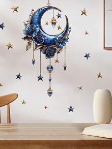 1PC Middle Eastern Holiday Creative Embossed Star And Moon Wall Decorations For Bedrooms And Dining Rooms. Middle Eastern Style, Limited Edition, Self-Adhesive, Residue-Free, Easy To Remove, A Great Item For Transforming Small Apartment Walls With A Sophisticated Look. - Multicolor - View 5