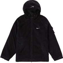 Supreme® X Nike® Arc Corduroy Hooded Jacket – FW21 Fall/Winter Collaboration Outerwear – Features Arched Logo Embroidery And Full Corduroy Shell - 黑色 - 查看 2