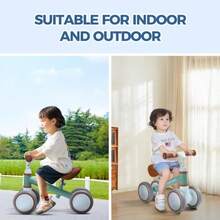COOLBEBE Baby Balance Bike for 1 Year Old Boys Girls Gift 2 Year Old Toddler Balance Bike with 4 Silent Wheels One Year Old Birthday Gift for 12M-36M Pre-School - Verdeclaro - Ver 3