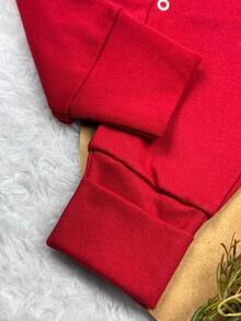 KIT 2 Macacão Bebê Masculino com Colete Recém Nascido - Vermelho com Areia - Visão 7