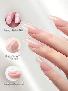 15ml Fiber Rubber Base Gel Nail Polish Starter Kit, Soak-Off Gel Polish, Suitable For DIY Manicure At Home - Clear - View 4