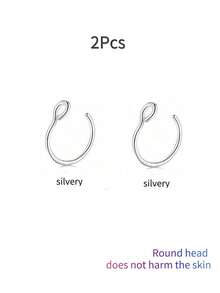 1个/2个/3个/5个装假鼻环，仿鼻钉饰品，8毫米，也适用于假唇环、鼻环套装、假唇环、唇钉，适合日常和派对佩戴 - 彩色 - 查看 16