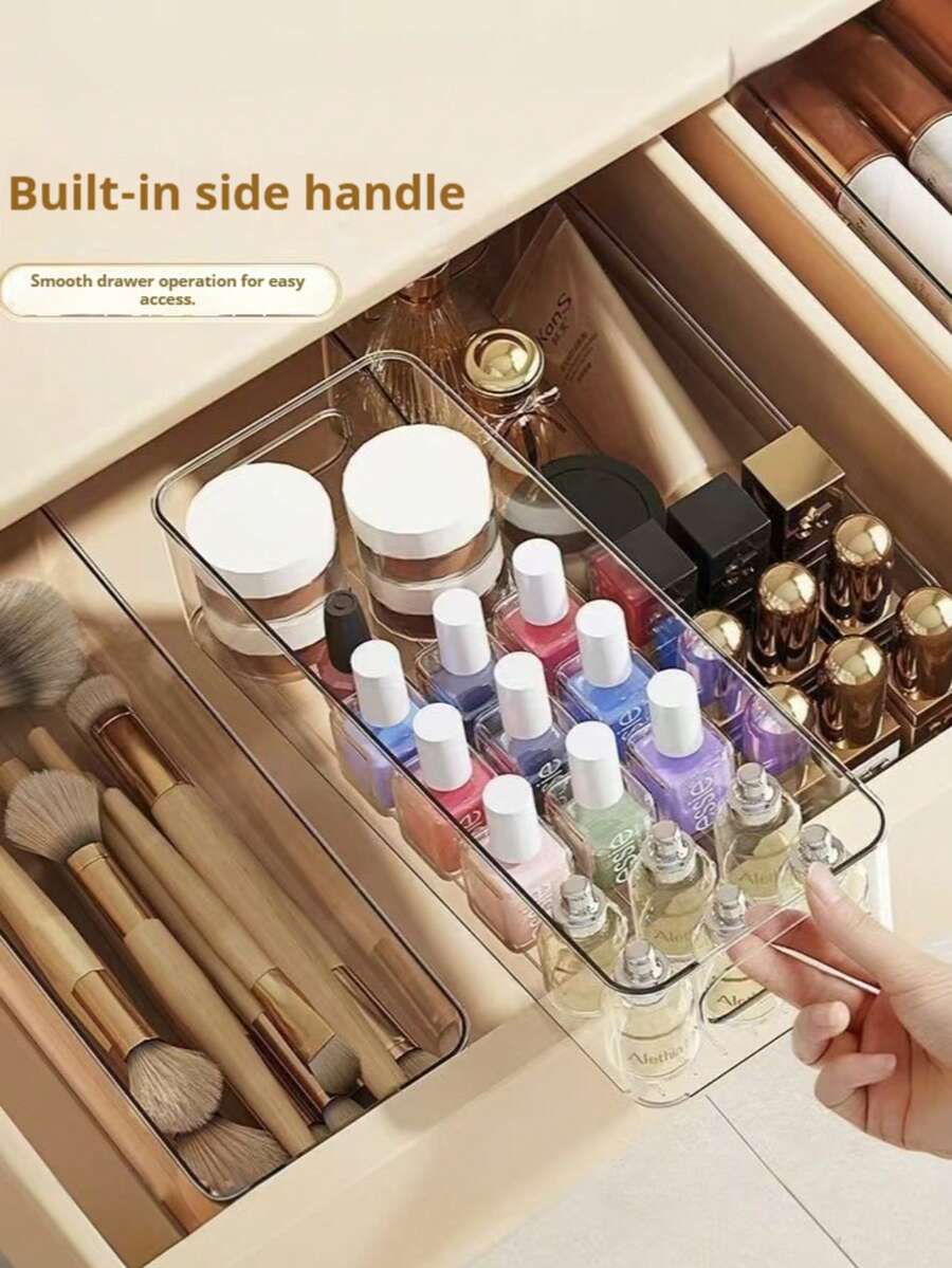 Hộp đựng đồ dùng văn phòng trong suốt (8 chiếc/4 chiếc/2 chiếc/1 chiếc), hộp đựng đồ lót, áo ngực, tất, mỹ phẩm, vỏ điện thoại, hộp đựng đồ nhà bếp, tủ lạnh, hộp đựng đồ trong ngăn kéo, hộp đựng đồ dùng phòng tắm, hộp nhựa sắp xếp đồ đạc gọn gàng. - Trong sáng - Xem 1