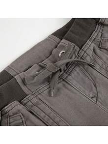 Jeans For Women,Women's Slim Fit Cargo Pants Straight Leg Wide Pants With Lace-Up Low Waist Casual Jeans - 灰色 - 查看 7
