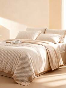 Double Duvet Cover Set (No Sheet) – 100% Cotton – Includes 1 Duvet Cover (200x220 Cm) & 2 Pillowcases (50x70 Cm) – Soft, Breathable & Durable Bedding Set – Made In Turkey - White - View 2