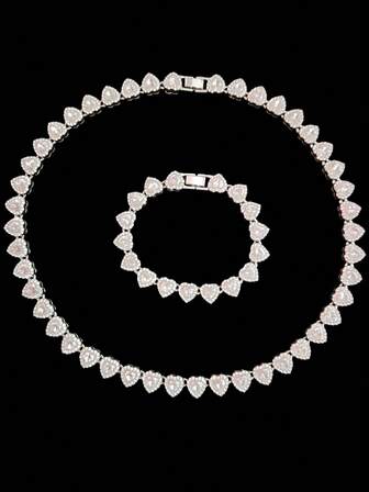 1 pieza Collar unisex de corazón de estilo hip hop, colgante de cristal con forma de corazón de 10 mm, collar retro de moda clásico punk, conjunto de collares para mujer, adecuado para fiesta o uso diario, regalo del Día de San Valentín