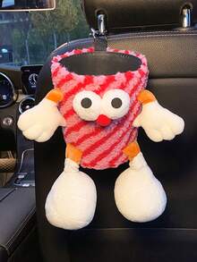 1个创意可爱怪兽汽车纸巾盒，汽车悬挂式纸巾袋，汽车纸巾架，收纳盒，汽车垃圾桶 - 彩色 - 查看 15