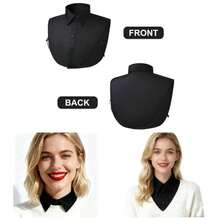 Collar Detachable Faux Collars Blouse Dickey Half Shirts Women - One Size + Black - View 1