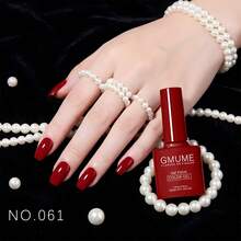 Classic Burgundy Red Gel Nail Polish 7.5ml - Deep Wine Red Soak Off UV LED Gel, Elegant Solid Color For Christmas & Daily Wear (No.061) - 棗紅 - 查看 3
