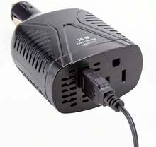 Basics 75W Car Power Inverter 12V to 110V for Vehicles, Black - albaricoque - Ver 7