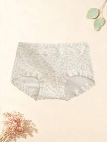 5 st/set små blommiga mjuka bomullstrosor/leggings/säkerhetsshorts för kvinnor, sömlösa bekväma damunderkläder - Multifärgad - Visa 4