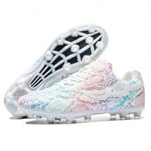 Men's Football Shoes, Sturdy Ground Football Shoes, For Boys And Girls To Exercise On Various Outdoor Fields - White - View 1