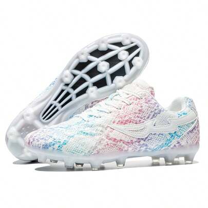 Herrfotbollsskor, robusta fotbollsskor för marken, för pojkar och flickor att träna på olika utomhusplaner