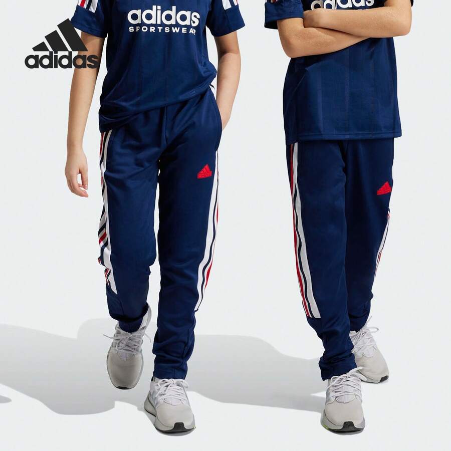 Adidas Young Boy Casual Sports Pants IW0896 - Navy - View 1