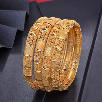 1 pieza Brazalete abierto de estilo de Oriente Medio, joyería de moda para mujeres, accesorio nupcial de lujo