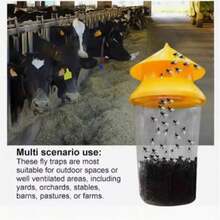 1pc Fruit Fly Trap, Honeycomb Detachable, Fly Killing Bottle, Fly Trap Bottle, Reusable And Washable Bee Catcher - Yellow - View 3