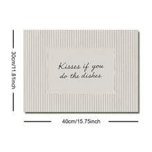 1pc Framed/Unframed Kisses If You Do Dishes Funny Quote Canvas Poster Cozy Beige Stripes Kitchen Wall Art Print Dining Room Decor Funky Painting For Living Room,Bedroom,Modern Home Decoration - Multicolor - View 11