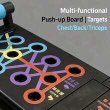 1pc Adult Push-Up Stand (Power Supply Not Included), PP Material Strength Training Equipment With Handles For Plank, Abdominal And Arm Muscle Training - Multicolor - View 8