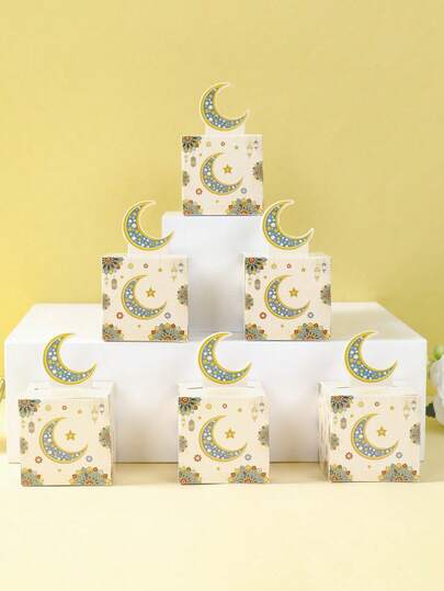 24件套开斋节礼盒，新月灯笼图案开斋节饼干盒，开斋节礼品袋，开斋节派对礼品盒，糖果盒，斋月礼品包装盒，伊斯兰斋月节开斋节厨房烘焙用品，斋月派对用品，开斋节礼物，斋月礼物，斋月装饰品，开斋节装饰品，家居装饰，房间装饰，桌面装饰，斋月配件，斋月用品，斋月祈祷