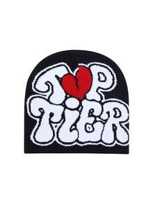 Unisex Graffiti Street Style Printed Knit Beanie Hat - Multicolor - View 9