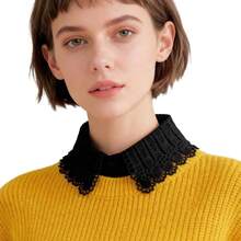 Collar Detachable Dickey Collar Blouse Half Shirts Collar Women - Black C - View 2