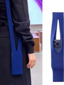 25厘米针织手机包单肩包，秋冬女士斜挎包 - 彩色 - 查看 5