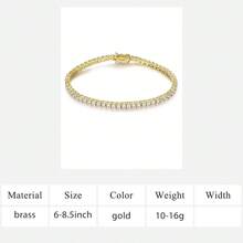 MDFUN 18K白金镀层3.5毫米立方氧化锆经典网球手链（女士） - 3.5mm - 查看 19