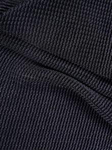 1pc Women's Fashionable & Versatile Knitted Nylon Sheer Grid Stand Collar Undershirt, Suitable For Layering Or Sleepwear, Spring/Autumn - Black - View 6