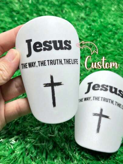 1 Pair Customized Shin Guards, Made Of Durable PE Material And Comfortable EVA Lining, Can Be Printed With Your Name, Ideal For Football Players, Also Great For Halloween, Christmas, Birthday Gifts, Match Souvenirs And Awards