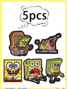 SpongeBob SquarePants 卡通刺绣布贴，服装，包袋，装饰贴片，破洞修补贴，热转印贴片，电脑刺绣贴片，服饰，鞋子，帽子 - Embroidery patch(刺繡貼) - 查看 6