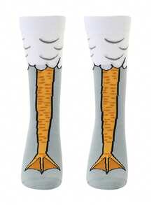 1/3 Pairs Funny Duck Foot/Frog Design Mid-Calf Socks, Cute Creative Socks For Men And Women - Multicolor - View 15