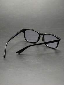 1pc Fashionable Unisex Square Frame Versatile Cute Eyeglasses - Black - View 2