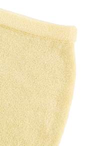 女士串珠吊带V领背心，搭配修身迷你裙。时尚休闲套装，适合街头风和度假休闲——针织两件套 - 黃色 - 查看 8