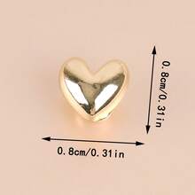 1pc Metal Simple Heart-Shaped Strap Charms Decorative Nail,For Apple Watch Band Series Accessories ,For Galaxy Watch Strap Charm - Multicolor - View 7