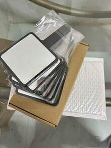 1pc Portable Compact Mirror / Minimalist Ins-Style Handheld Mirror / Student Dorm Makeup Mirror - Black Handheld Small Square Mirror - View 13