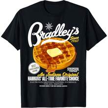 Stranger Th*Ngs Season 5 Bradley's Best Frozen Waffles T-Shirt Women T-Shirt ,Men T-Shirt , Gift T-Shirt  Family Matching T-Shirts, Casual Fashion,Unisex Style,Party T-Shirt ,S-4XL ,100% Cotton , Black - 黑色10 - 查看 1