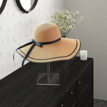 1个亚克力帽子展示架，渔夫帽棒球帽收纳架，假发架，家居收纳整理架，适用于卧室、浴室、梳妆台 - 彩色 - 查看 3