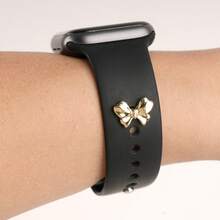1pc Metal Simple Bow Strap Charms Decorative Nails,For Apple Watch Band Series Accessories ,For Galaxy Watch Strap Charm - Multicolor - View 3